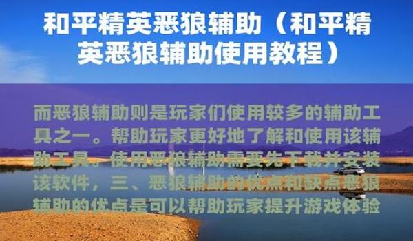 和平精英辅助网站大全最新版本（和平精英辅助网站大全最新版本有哪些值得推荐的功能？）